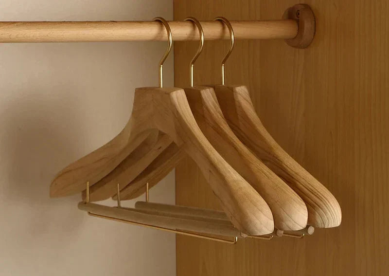 Overhemdhangers Hout Set van 2 Antislip Brede Schouder