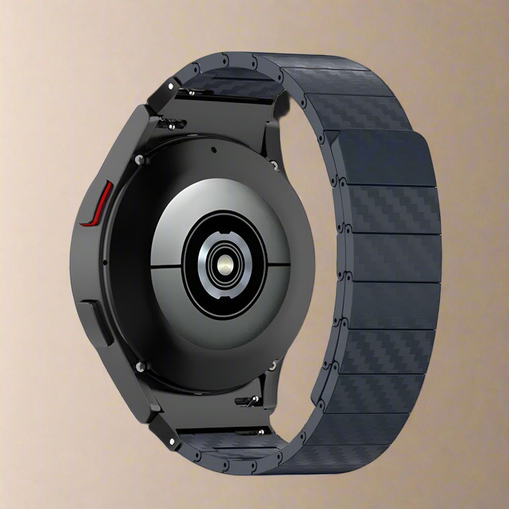 Koolstofvezel Horlogeband 20mm 22mm Smartwatch Polsband Sportief Verstelbaar Magnetisch Zwart Blauw Ademend