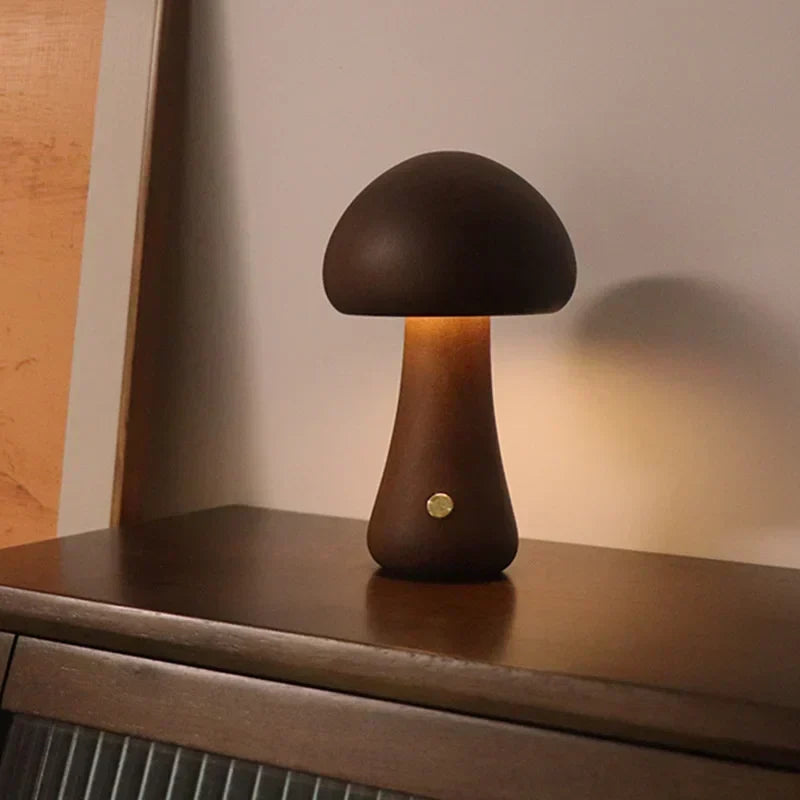 Paddenstoel Tafellamp Oplaadbaar met Touch Dimmer Warm LED Licht voor Slaapkamer Kinderkamer Woonkamer