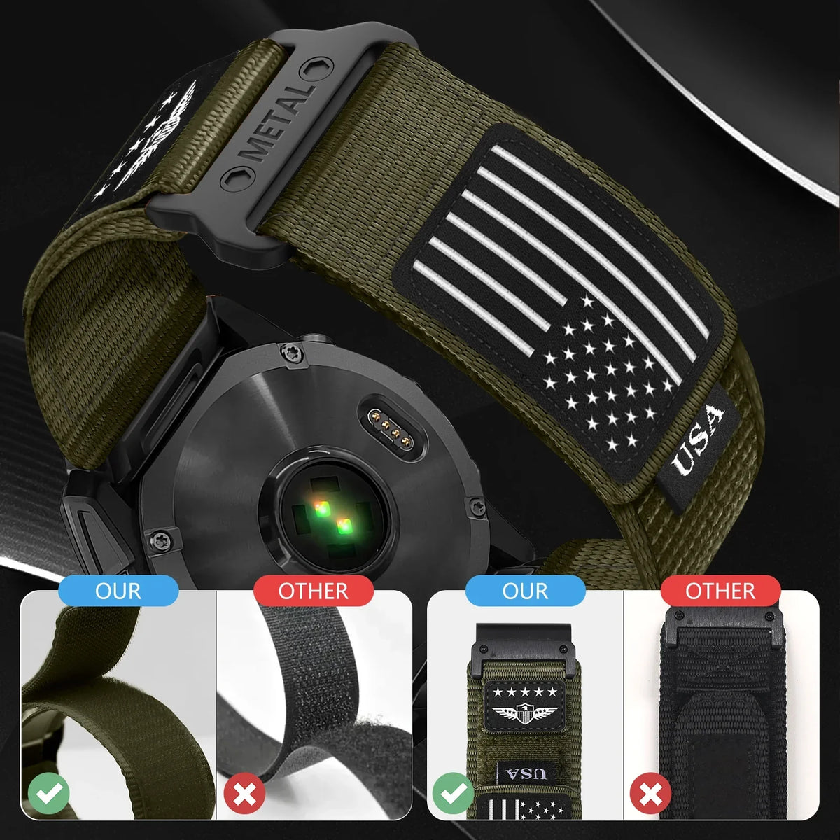 Nylon Smartwatch Bandje Verstelbaar Sport Horloge Band 20mm 22mm 26mm Duurzaam Comfortabel Polsband Actief