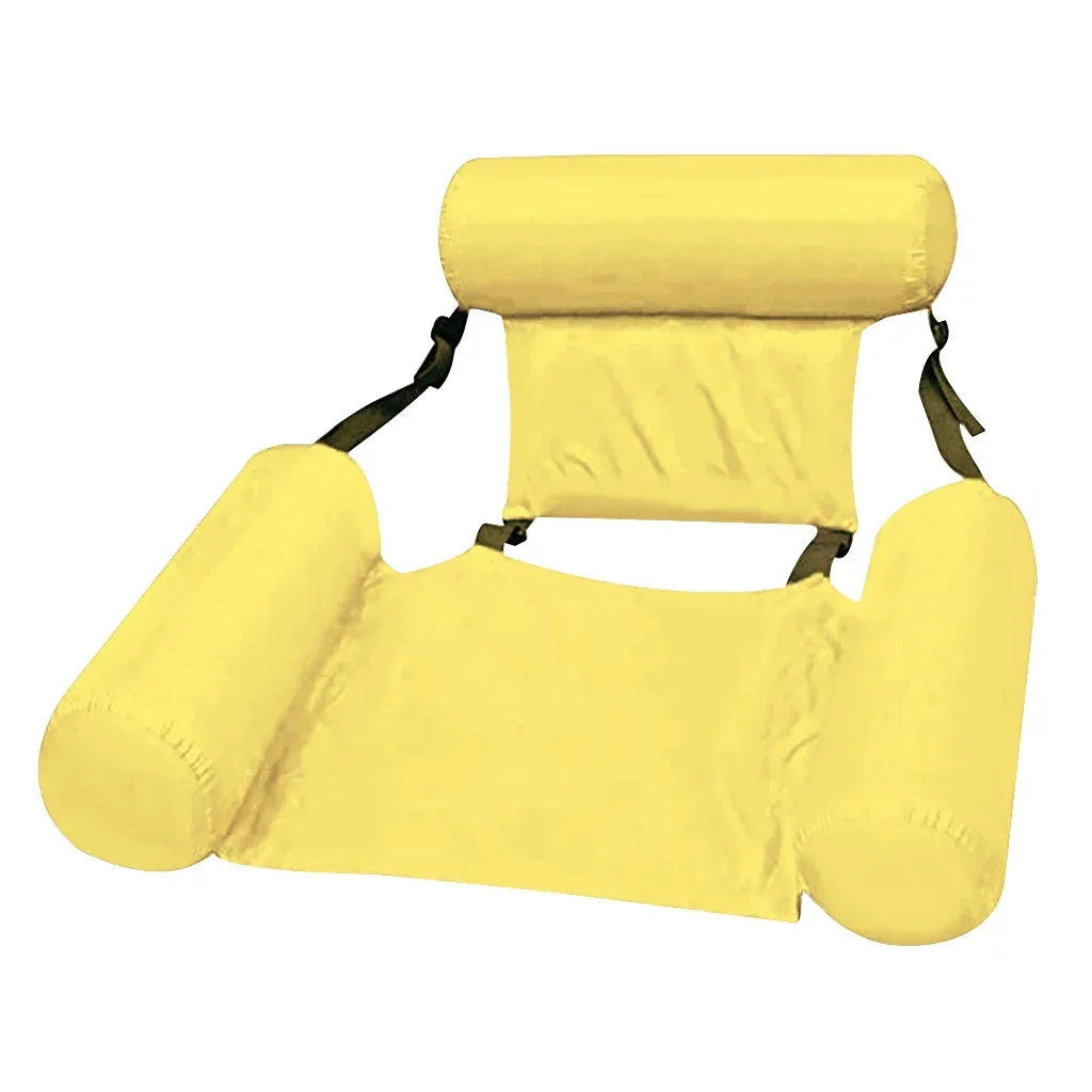 Opblaasbare Waterstoel met Rugleuning - Drijvende Zwembadstoel Mesh Design 100x120 cm Zwembadfauteuil