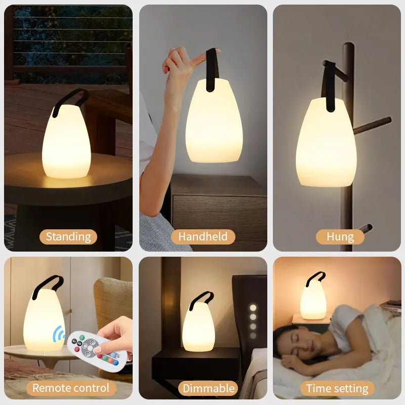 Draadloze Outdoor Lamp Oplaadbaar met Afstandsbediening | 8 Kleuren Dimbaar voor Tuin en Terras
