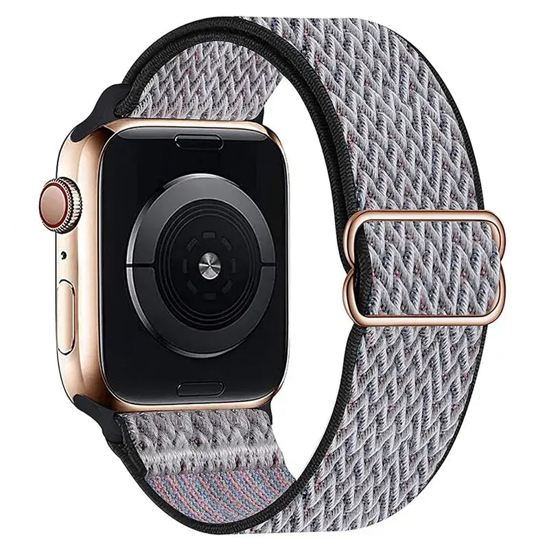 Elastische Nylon Smartwatchband Verwisselbaar Polsbandje Comfortabel Duurzaam Design Sportief Actief
