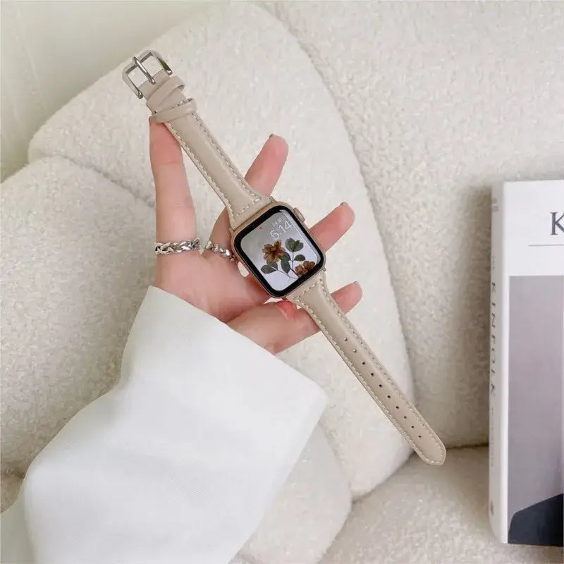 Leren Horlogebandje Smartwatch Universeel Verstelbaar 38-49mm Premium Lederen Polsband Sportief Design