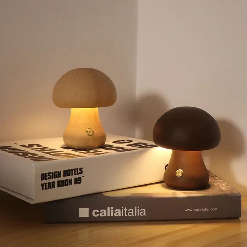 Paddenstoel Tafellamp Oplaadbaar met Touch Dimmer Warm LED Licht voor Slaapkamer Kinderkamer Woonkamer