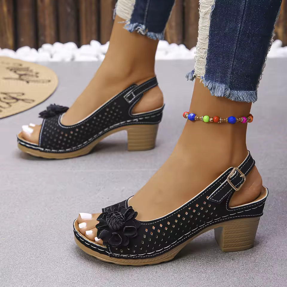Retro Instappers Slip-on Dames - Comfortabele Hakken Klassiek Design PU Leer Rubber Zool Europese Stijl Dagelijks Gebruik