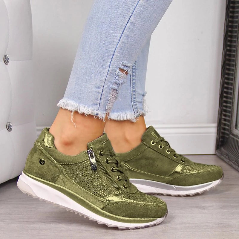 Ergonomische Dames Sneakers met Ademend Mesh en Gewrichtondersteunende Zool voor Dagelijks Comfort en Actief Gebruik