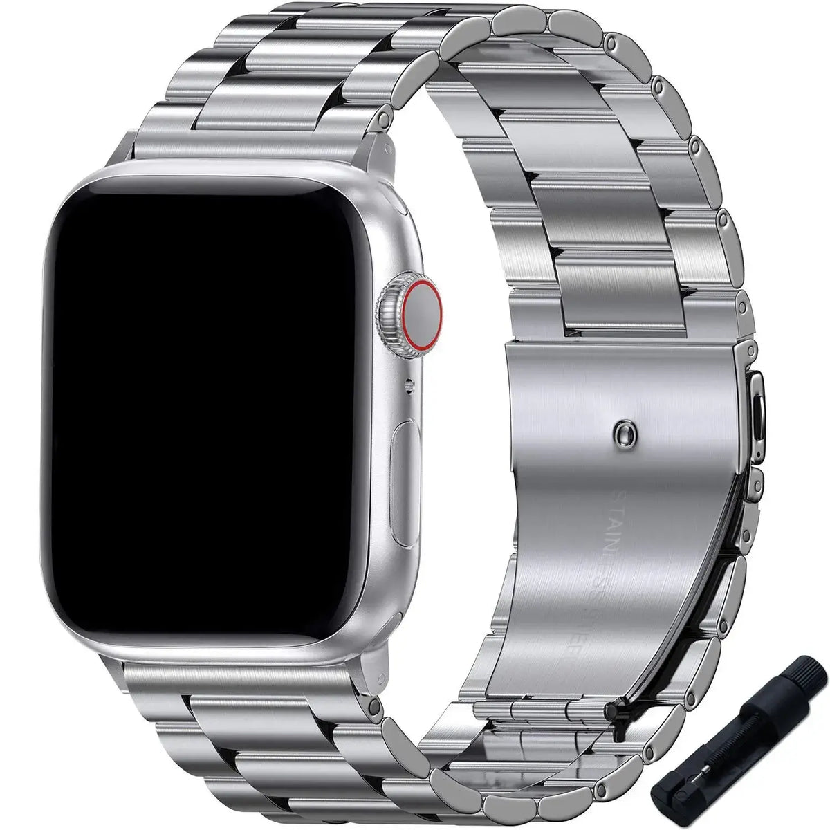 Roestvrij Stalen Smartwatch Bandje Premium Metalen Horlogeband Verstelbaar Polsbandje Stijlvol Elegant