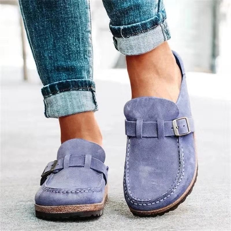 Retro Suède Slippers met Comfortabel Voetbed Zwart Groen Khaki Oranje Paars Maat 35-42 Dames Heren Unisex