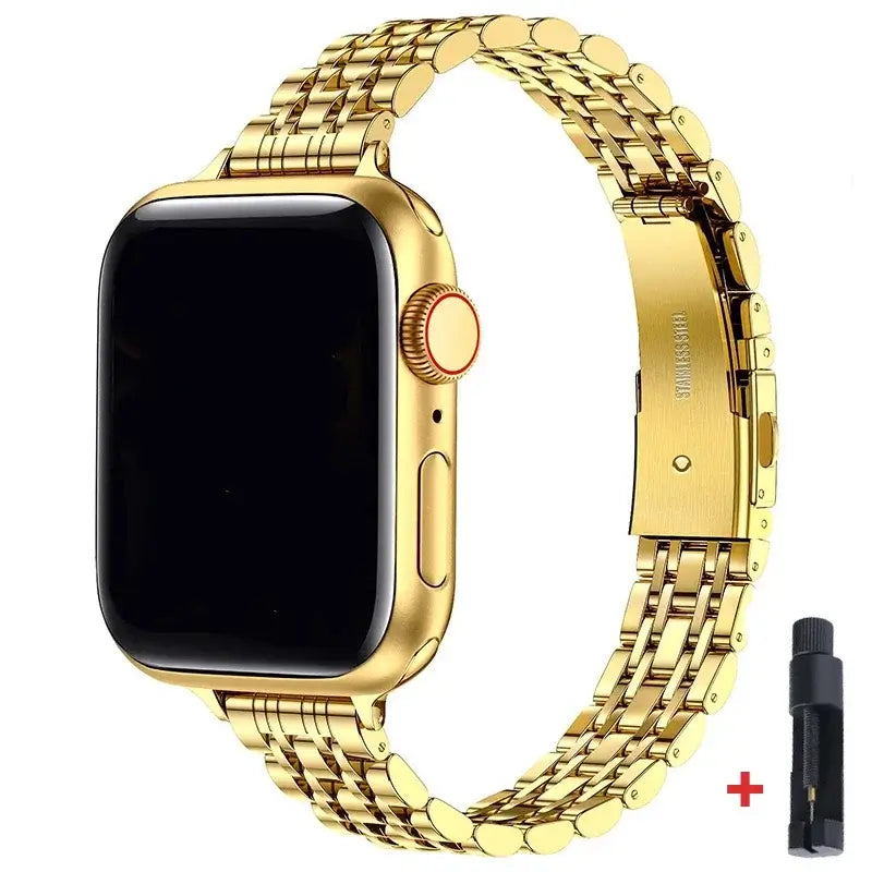 Roestvrijstalen Smartwatch Armband 38-49mm Metalen Polsband Elegante Schakelband Verstelbaar Horloge