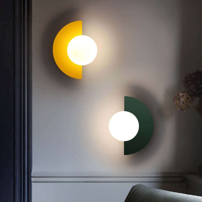 Wandlamp - Moderne Wandverlichting met Kleurrijke Kap - Scandinavisch Design - Woonkamer Slaapkamer Gang