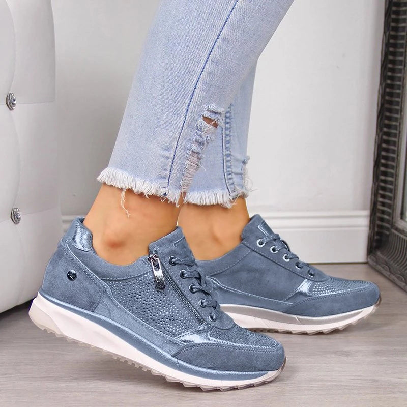 Ergonomische Dames Sneakers met Ademend Mesh en Gewrichtondersteunende Zool voor Dagelijks Comfort en Actief Gebruik