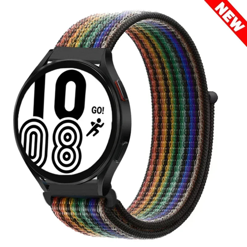Nylon Sportband Smartwatch 20mm 22mm Ademend Lichtgewicht Loop Polsband Verstelbaar Training Fitness