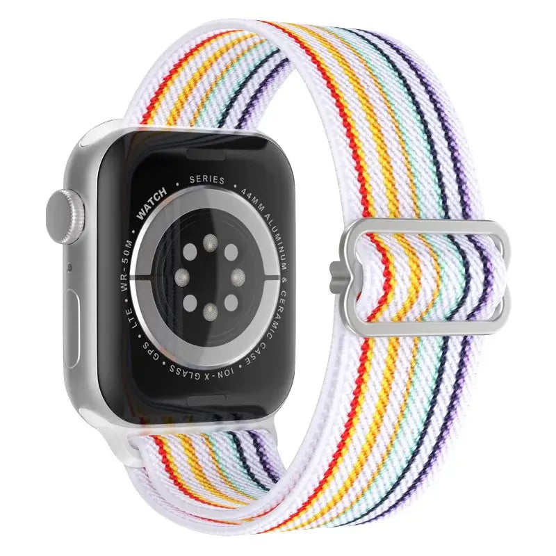 Elastische Nylon Smartwatchband Verwisselbaar Polsbandje Comfortabel Duurzaam Design Sportief Actief
