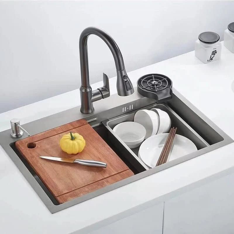 Uittrekbare Keukenkraan met Flexibele Douchekop 360° Rotatie RVS Mengkraan voor Spoelbak Keuken Wasbak