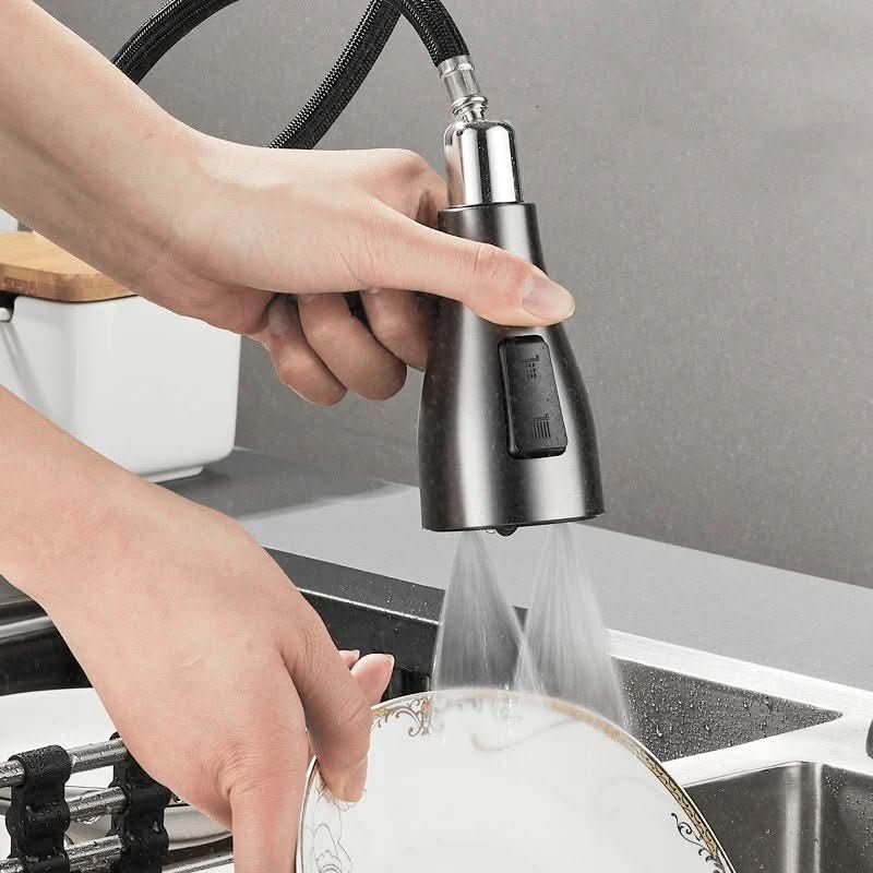 Uittrekbare Keukenkraan met Flexibele Douchekop 360° Rotatie RVS Mengkraan voor Spoelbak Keuken Wasbak