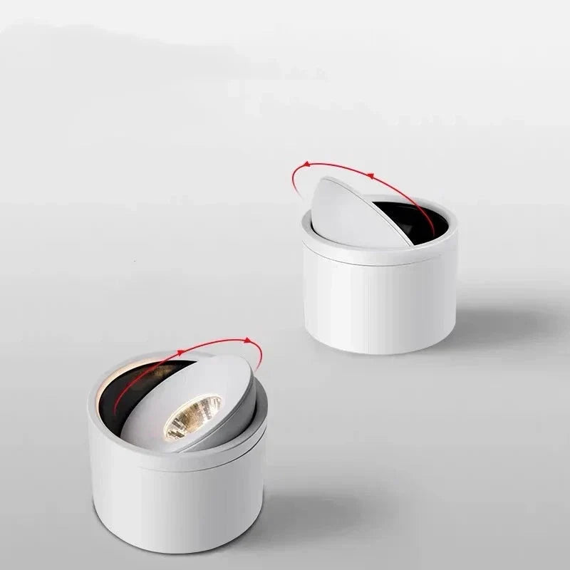 Opbouwspot Kantoor LED Draaibaar Kantelbaar Gegoten Aluminium 7,4 cm Straalhoek 25 tot 60 Graden CRI Ra90 Wit Zwart