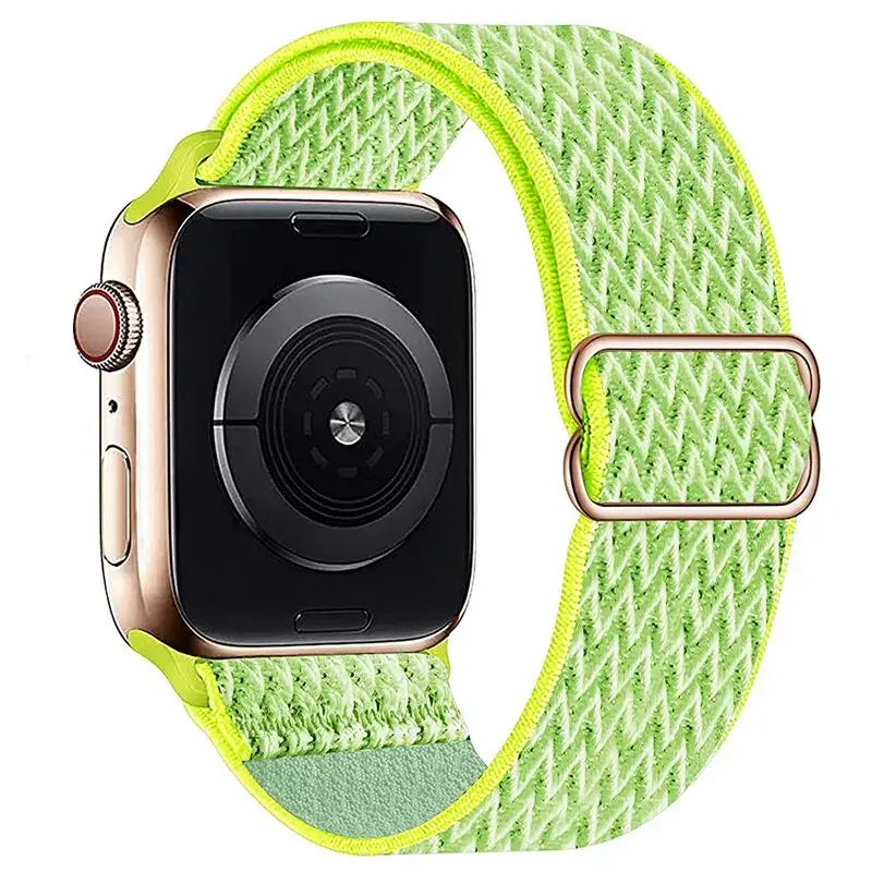 Elastische Nylon Smartwatchband Verwisselbaar Polsbandje Comfortabel Duurzaam Design Sportief Actief