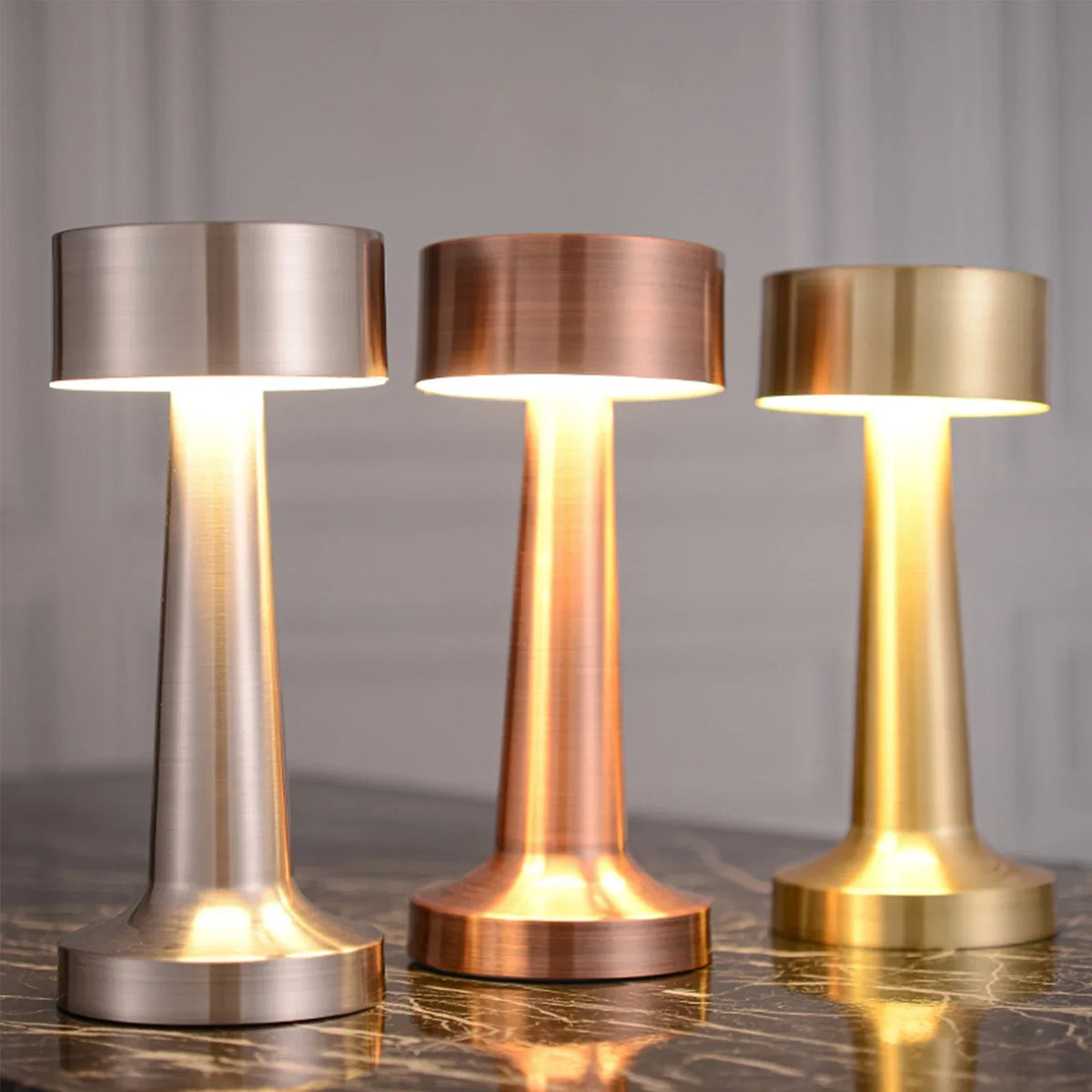 Draadloze Design Tafellamp LED Metaal Acryl Dimbaar Touch Sfeerlamp Industrieel