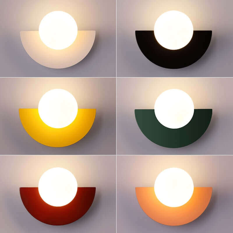 Wandlamp - Moderne Wandverlichting met Kleurrijke Kap - Scandinavisch Design - Woonkamer Slaapkamer Gang