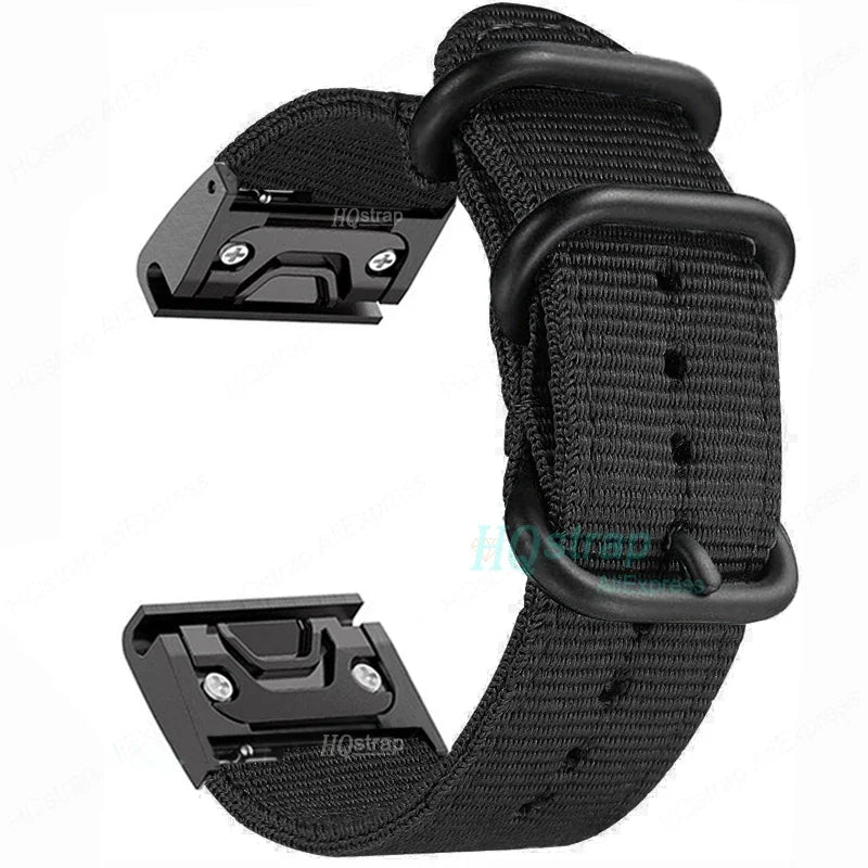 Nylon Smartwatchband Canvas Textuur 22mm 26mm Verstelbaar Sportief Lichtgewicht Comfortabel Horlogebandje