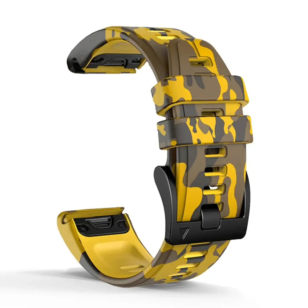 Siliconen Horloge Bandje Camouflage Print Verstelbaar Sportief 22mm 26mm Verwisselbaar Polsband Unisex