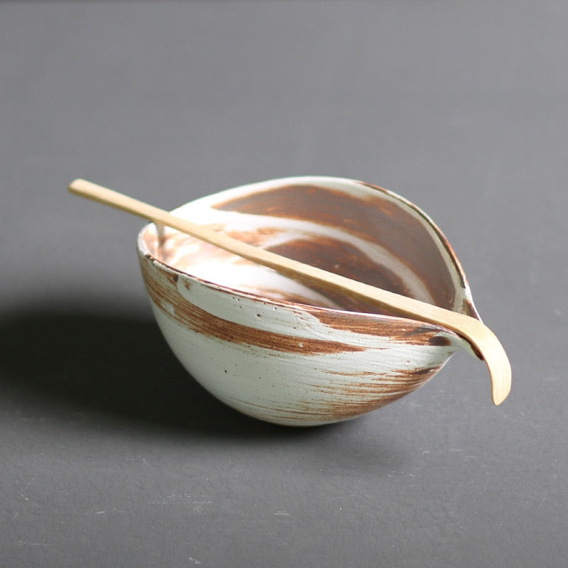Japanse Matcha Theeset 4-delig Bamboe Keramiek Traditionele Ceremonie Klopper Kom Lepel Theeservies Thee
