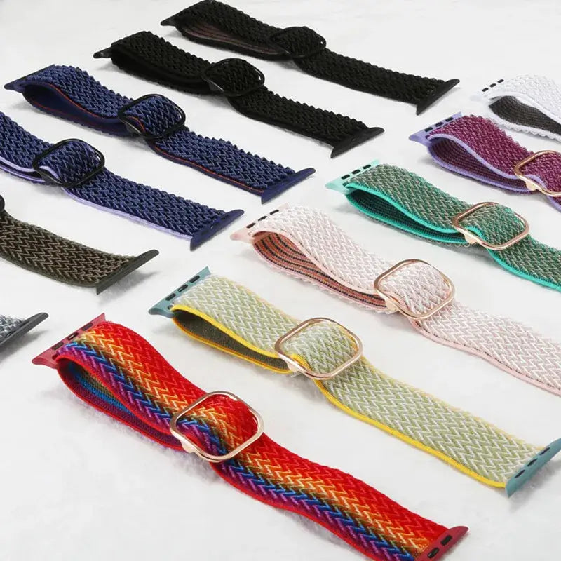 Elastische Nylon Smartwatchband Verwisselbaar Polsbandje Comfortabel Duurzaam Design Sportief Actief