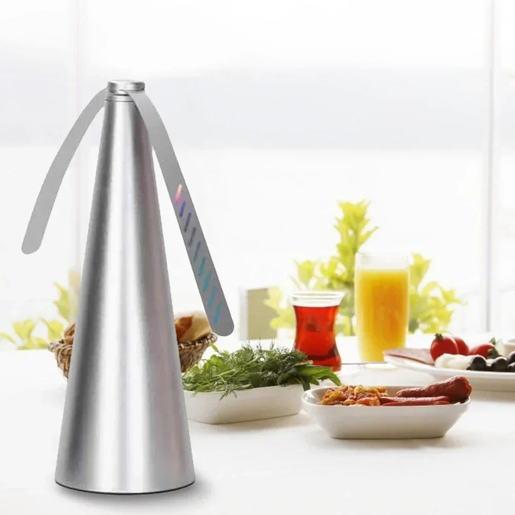 Tafelventilator met Holografische Vleugels tegen Insecten USB Batterij Oplaadbaar voor Buiten Eten Terras