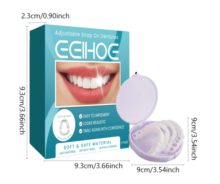Cosmetische Tandveneers met Aanpasbare Pasvorm Herbruikbaar voor Natuurlijke Witte Glimlach Tandcorrectie