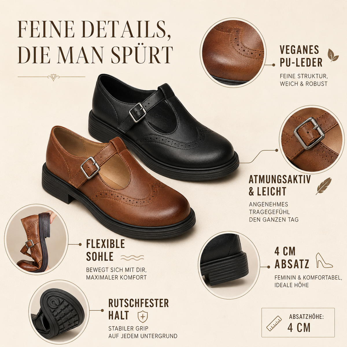 Dames Vegan Leren Schoenen Elegant Ademend Zomer Comfortabel Lichtgewicht Antislip Veelzijdig voor Casual