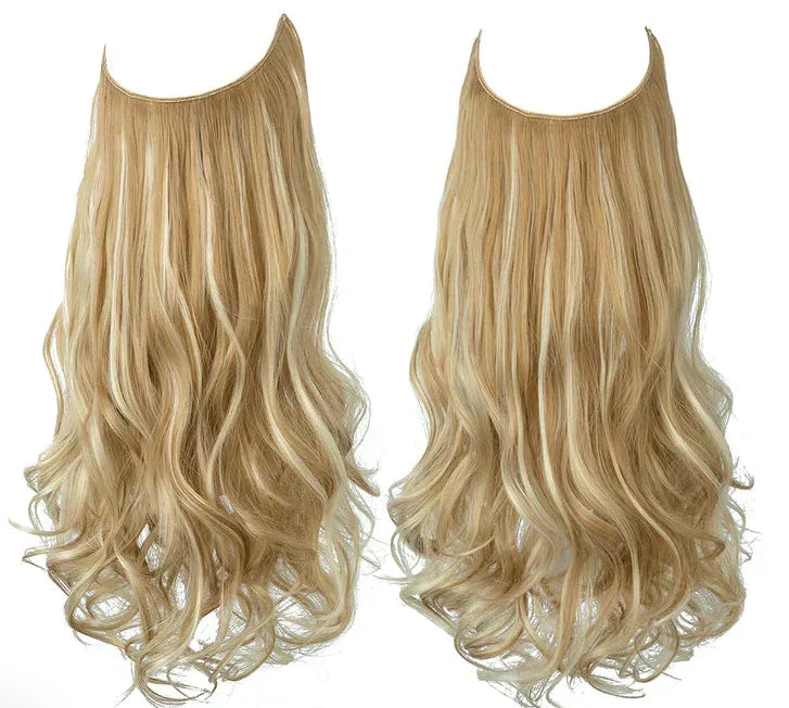 Echthaar Extensions met Natuurlijke Golvende Volume Blond 35-45cm