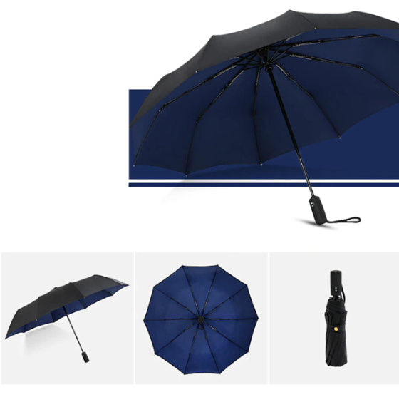 Omkeerbare Stormparaplu Automatisch Openen Sluiten Wind- en Waterdicht UV-Bescherming Compacte Regenparaplu