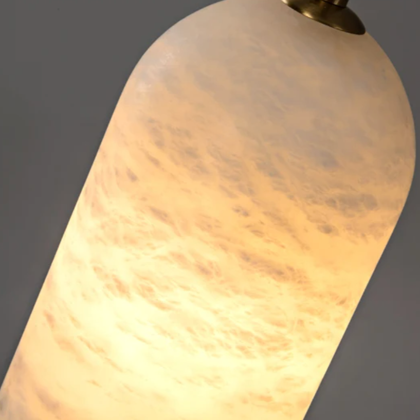 Marmeren Hanglamp met Koperen Afwerking - Moderne Scandinavische Verlichting