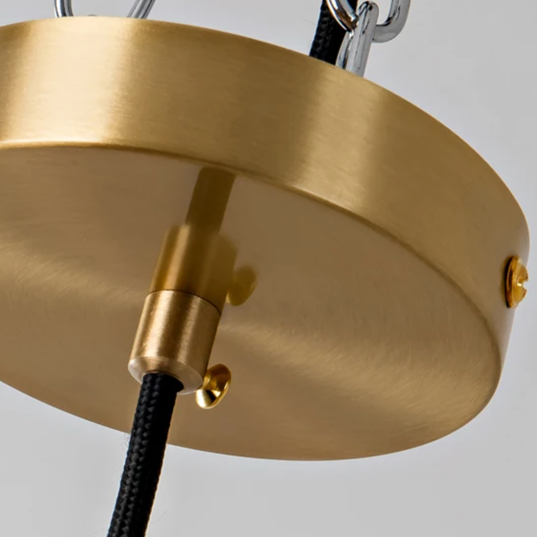 Marmeren Hanglamp met Koperen Afwerking - Moderne Scandinavische Verlichting