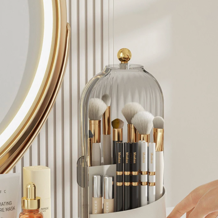 Draaibare Acryl Make-up Organizer - 360° Cosmetica Opbergbox Transparant Waterdicht - Beauty Display Standaard voor Badkamer en Kaptafel