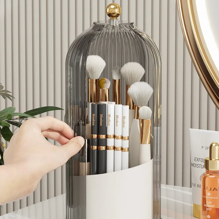 Draaibare Acryl Make-up Organizer - 360° Cosmetica Opbergbox Transparant Waterdicht - Beauty Display Standaard voor Badkamer en Kaptafel