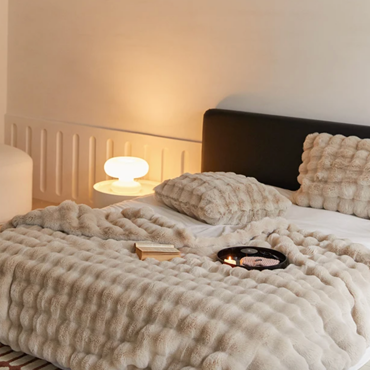 Zachte Imitatiebont Kussenhoes voor Bank en Bed - Luxe Pluche Sierkussen - Warm en Decoratief