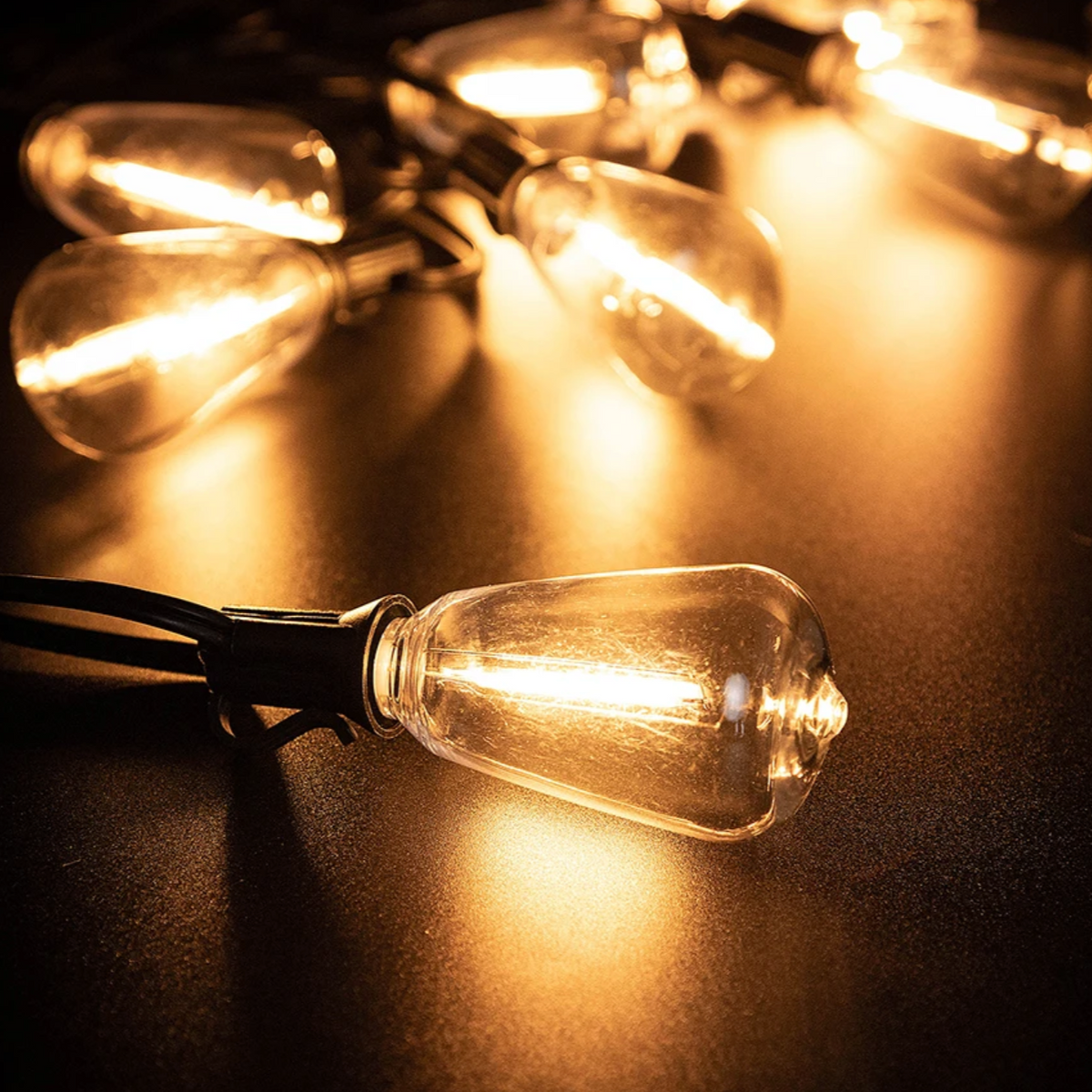 Weerbestendige Tuinverlichting met 15 Onbreekbare Lampen 10 Meter Snoer Zwart Tuinverlichting Feestverlichting IP44 LED Verlichting Buiten