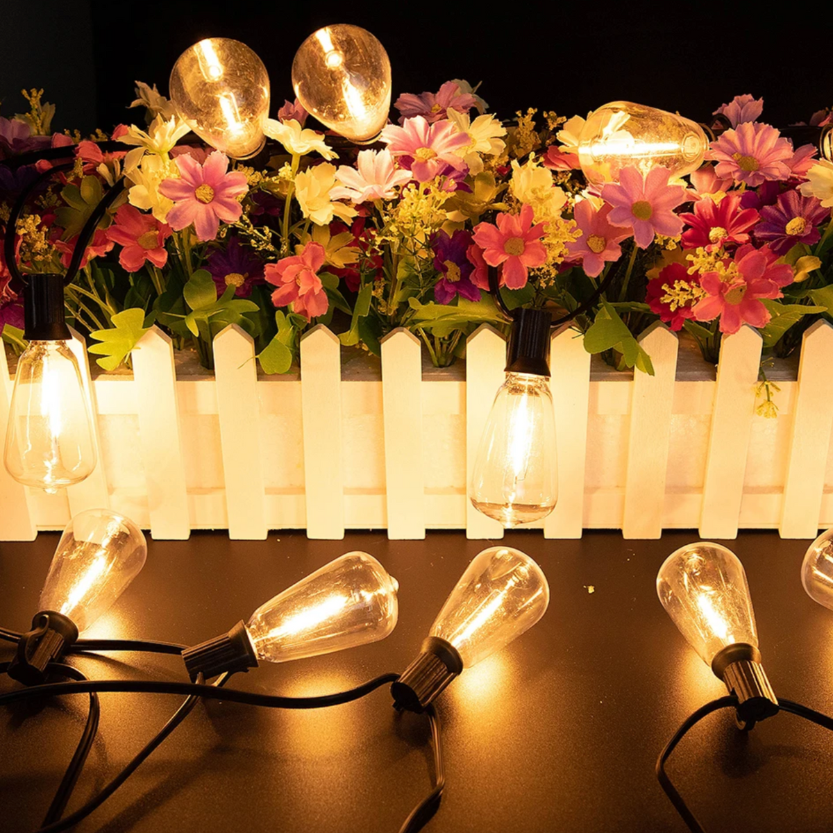 Sfeerlichtslinger voor Buiten Weerbestendig Snoer met Onbreekbare Gloeilampen Tuinverlichting Terrasverlichting IP44 Waterdicht 10 Meter Warm Wit Feestverlichting Sfeerverlichting