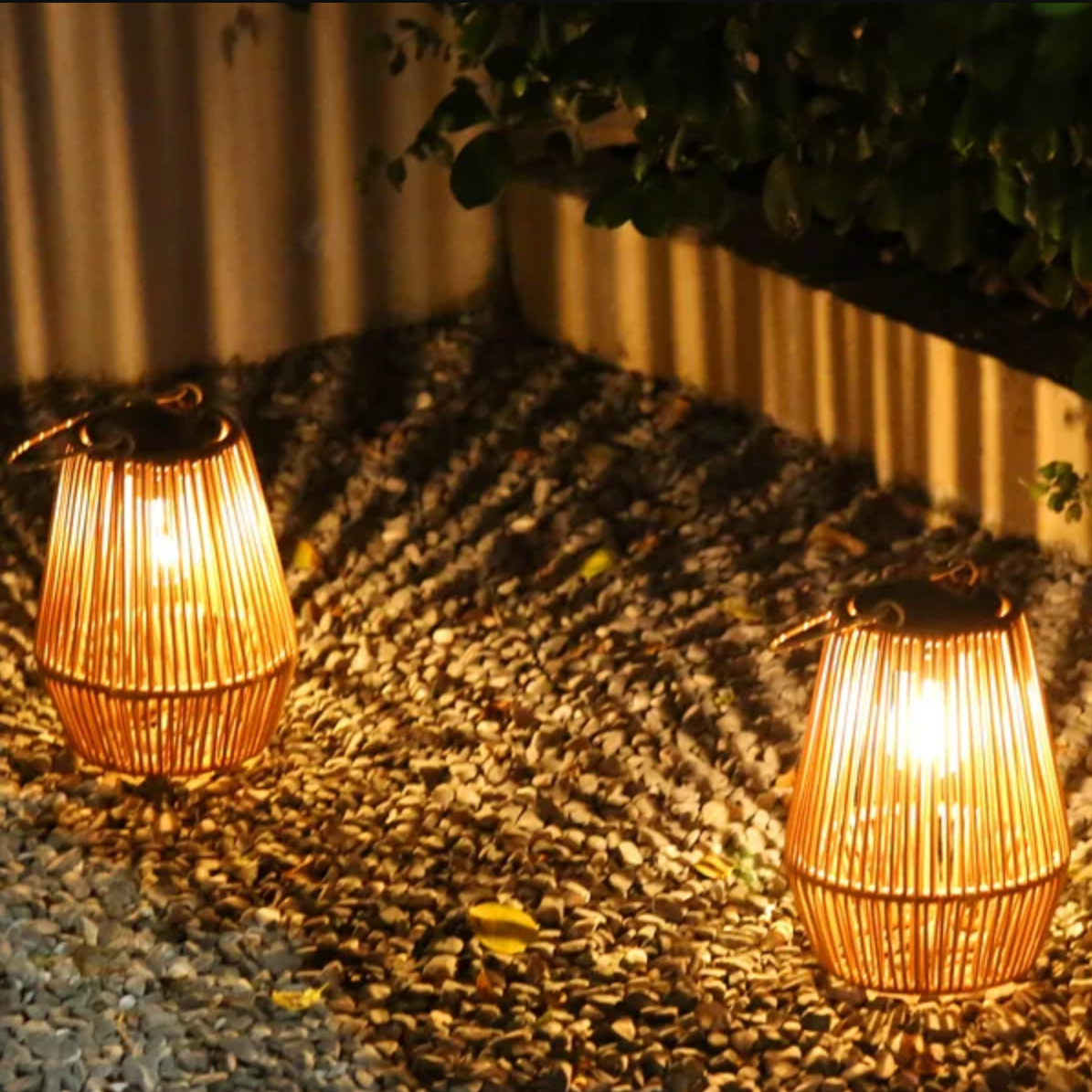 Solarlantaarn Ophangbaar IP65 Rotan 21 cm 8 Uur Brandduur Zonder Kabels of Stopcontact