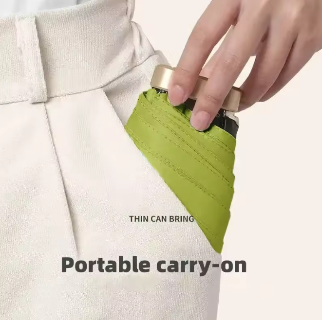 Miniatuur Regenparaplu UV-Bescherming Compacte Zakparaplu Opvouwbaar Winddicht Zomerparaplu Reisparaplu