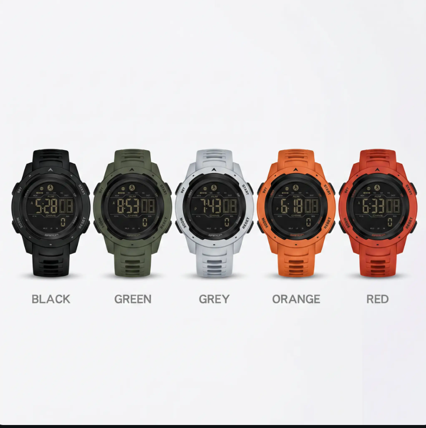 Digitaal Sporthorloge met Stappenteller - Waterbestendig Outdoorhorloge 5 Bar Waterdicht