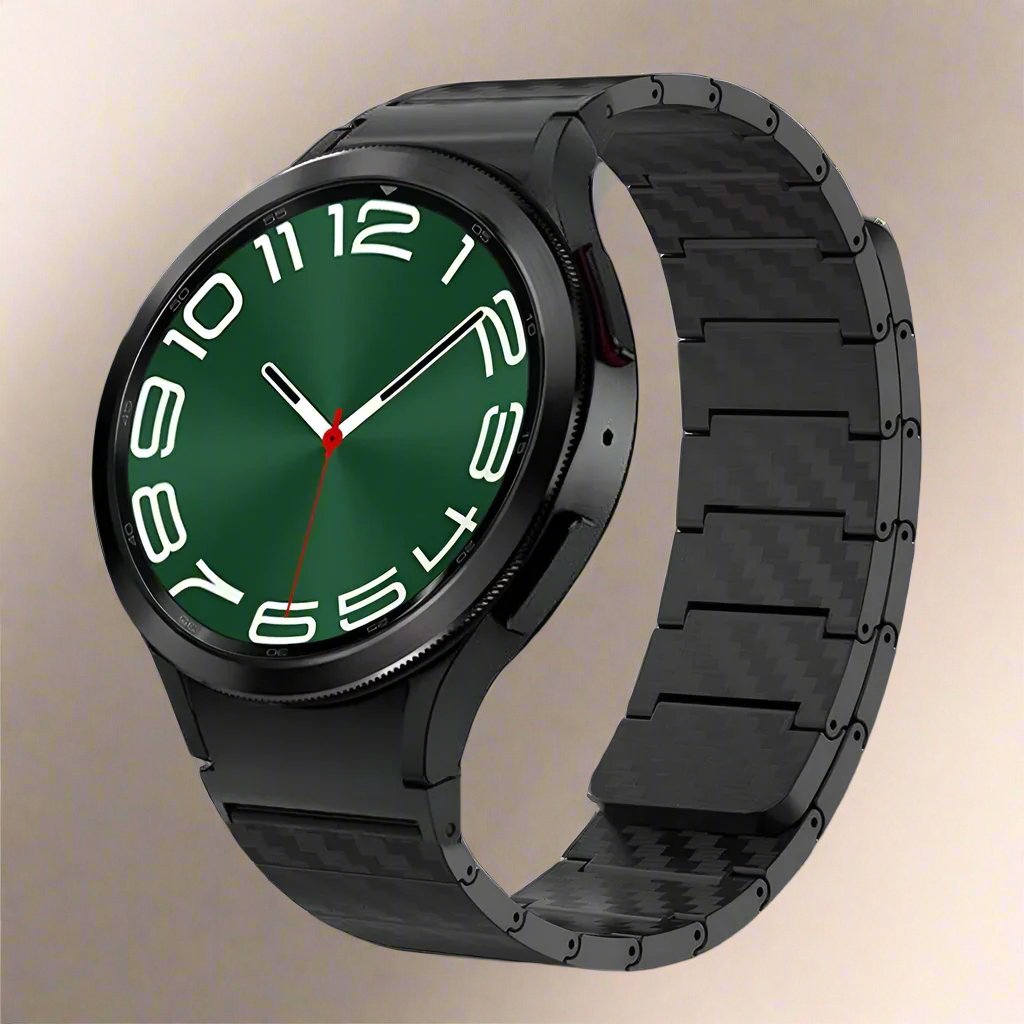Koolstofvezel Horlogeband 20mm 22mm Smartwatch Polsband Sportief Verstelbaar Magnetisch Zwart Blauw Ademend