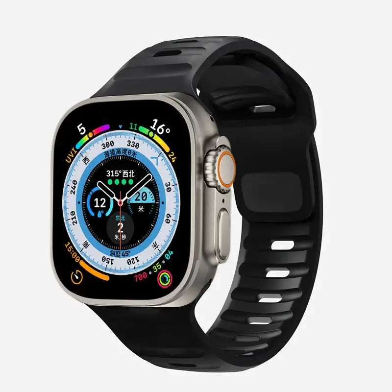 Siliconen Smartwatch Bandje Zachte Pasvorm Verstelbaar Waterdicht Sport Casual Dagelijks Gebruik Horloge