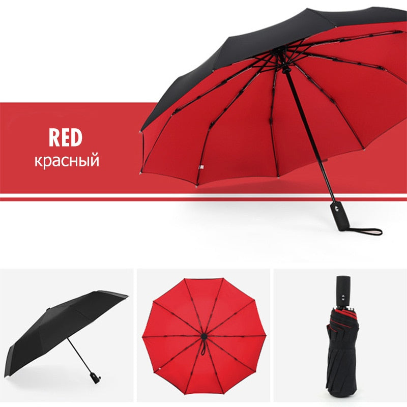 Omkeerbare Stormparaplu Automatisch Openen Sluiten Wind- en Waterdicht UV-Bescherming Compacte Regenparaplu