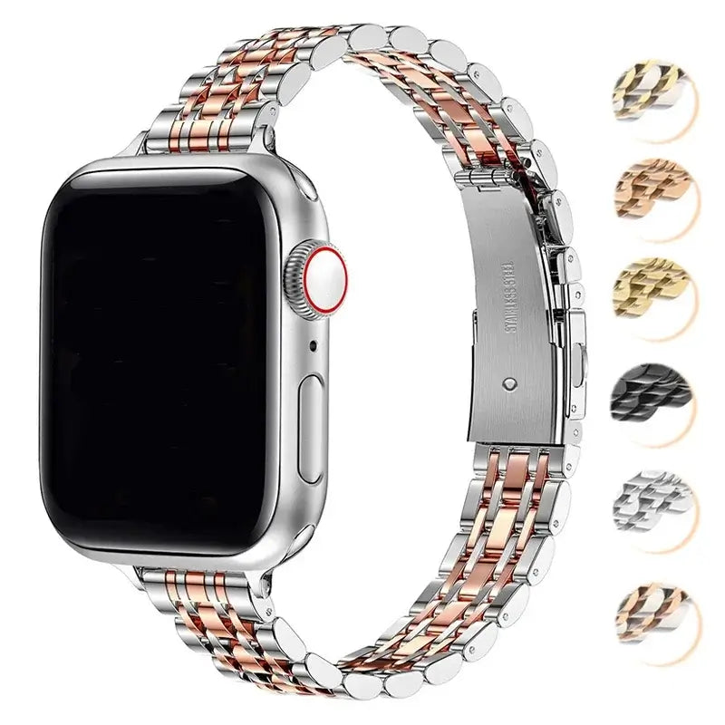 Roestvrijstalen Smartwatch Armband 38-49mm Metalen Polsband Elegante Schakelband Verstelbaar Horloge