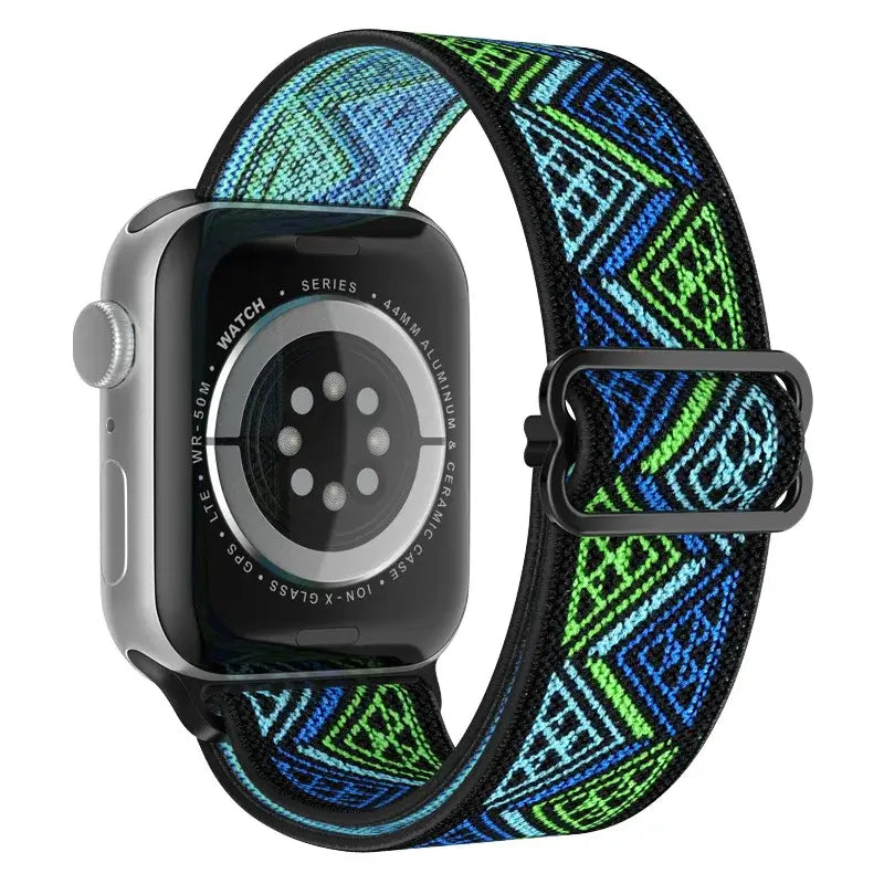 Elastische Nylon Smartwatchband Verwisselbaar Polsbandje Comfortabel Duurzaam Design Sportief Actief