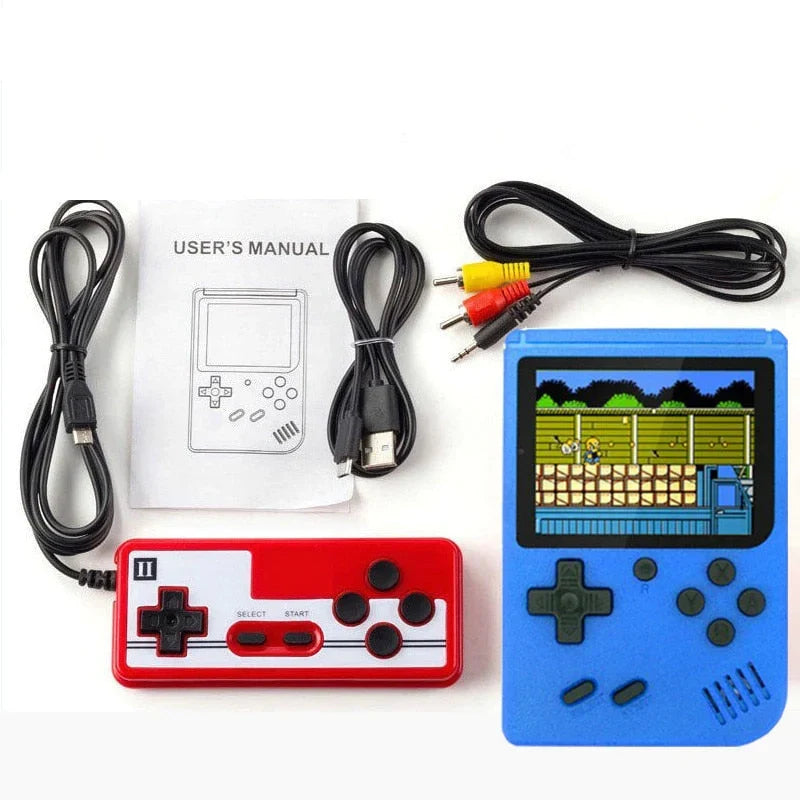 Retro Handheld Spelcomputer met 400 Klassieke Games - Oplaadbaar met TV-Aansluiting - 3 Inch Scherm - Zwart, Wit, Rood, Blauw, Geel