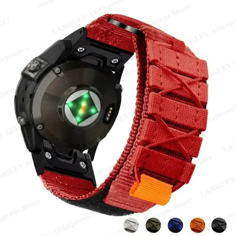 Nylon Klittenband Horlogeband met Verstelbare Sluiting voor Smartwatch 22mm 26mm Premium Ademend Sportief